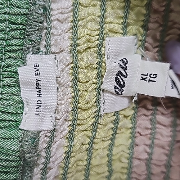 5/25 ❤️ Aerie Linen Multicolor Striped Cut Out Mini Dress - Picture 6 of 7